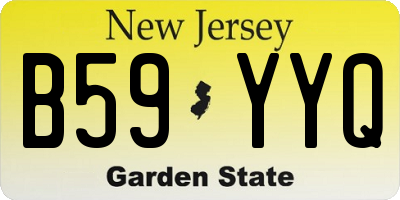 NJ license plate B59YYQ