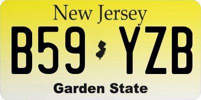 NJ license plate B59YZB