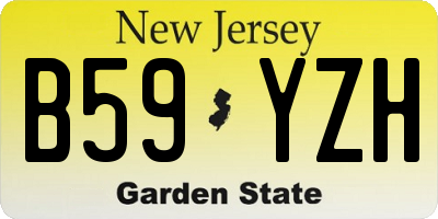 NJ license plate B59YZH