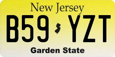 NJ license plate B59YZT