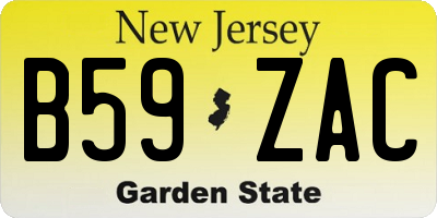 NJ license plate B59ZAC