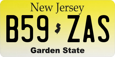 NJ license plate B59ZAS