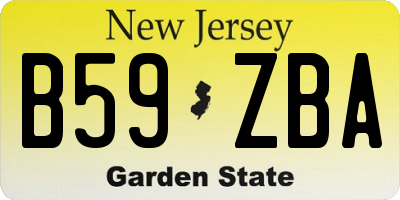 NJ license plate B59ZBA