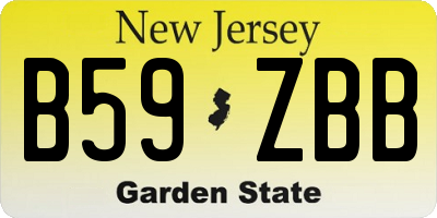 NJ license plate B59ZBB