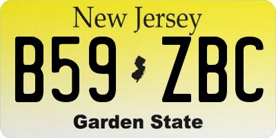 NJ license plate B59ZBC