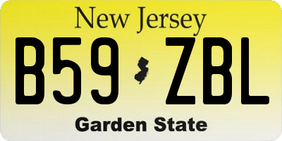 NJ license plate B59ZBL