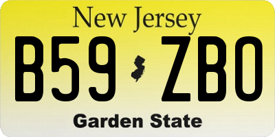 NJ license plate B59ZBO