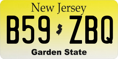 NJ license plate B59ZBQ