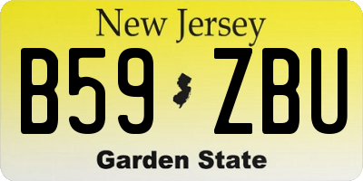 NJ license plate B59ZBU