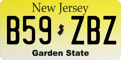 NJ license plate B59ZBZ
