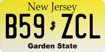 NJ license plate B59ZCL