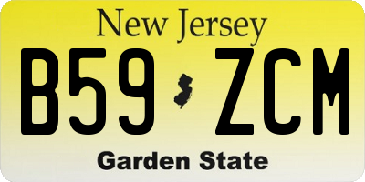 NJ license plate B59ZCM