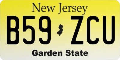 NJ license plate B59ZCU