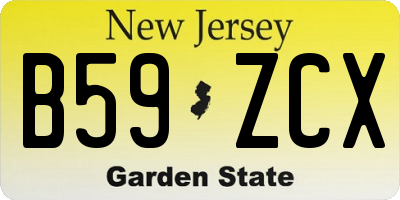 NJ license plate B59ZCX