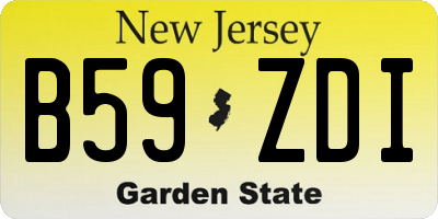 NJ license plate B59ZDI