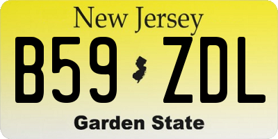 NJ license plate B59ZDL