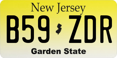 NJ license plate B59ZDR