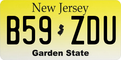 NJ license plate B59ZDU