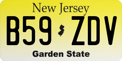 NJ license plate B59ZDV