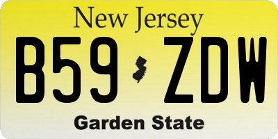 NJ license plate B59ZDW