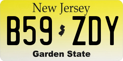 NJ license plate B59ZDY