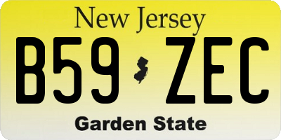 NJ license plate B59ZEC