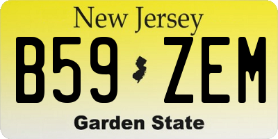 NJ license plate B59ZEM