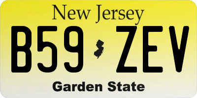 NJ license plate B59ZEV