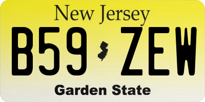 NJ license plate B59ZEW