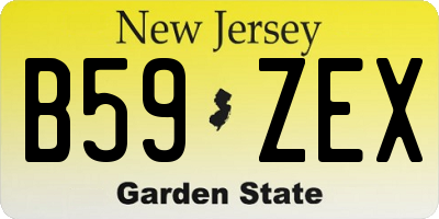 NJ license plate B59ZEX