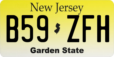 NJ license plate B59ZFH