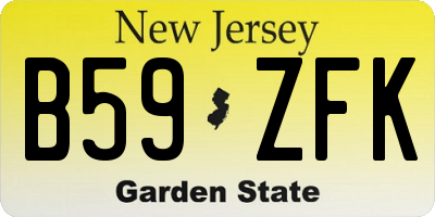 NJ license plate B59ZFK