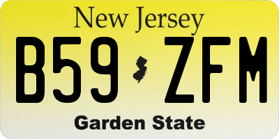 NJ license plate B59ZFM