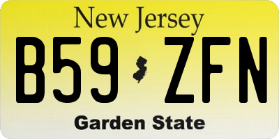 NJ license plate B59ZFN