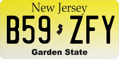 NJ license plate B59ZFY
