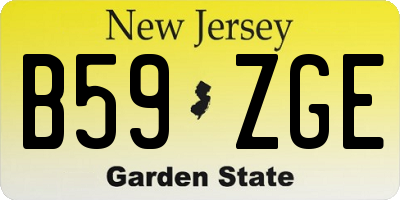 NJ license plate B59ZGE