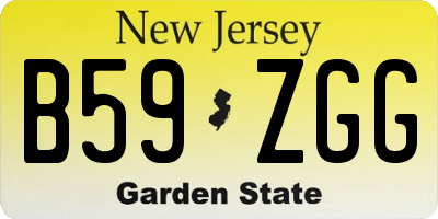 NJ license plate B59ZGG