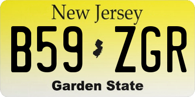 NJ license plate B59ZGR