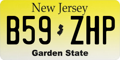 NJ license plate B59ZHP