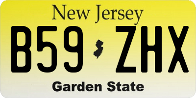 NJ license plate B59ZHX