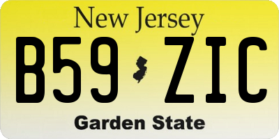 NJ license plate B59ZIC