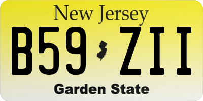 NJ license plate B59ZII