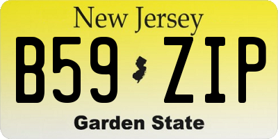 NJ license plate B59ZIP
