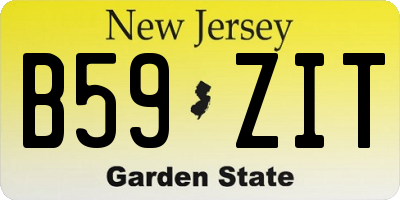 NJ license plate B59ZIT