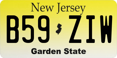 NJ license plate B59ZIW