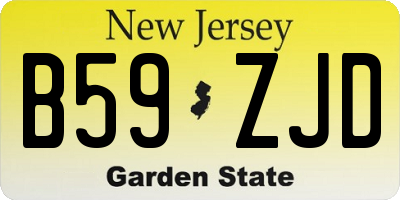NJ license plate B59ZJD