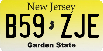 NJ license plate B59ZJE