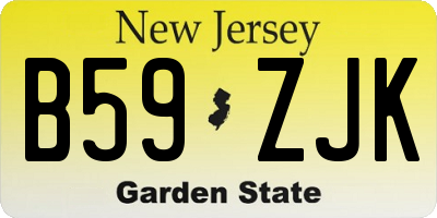 NJ license plate B59ZJK