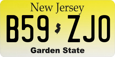 NJ license plate B59ZJO
