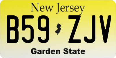 NJ license plate B59ZJV